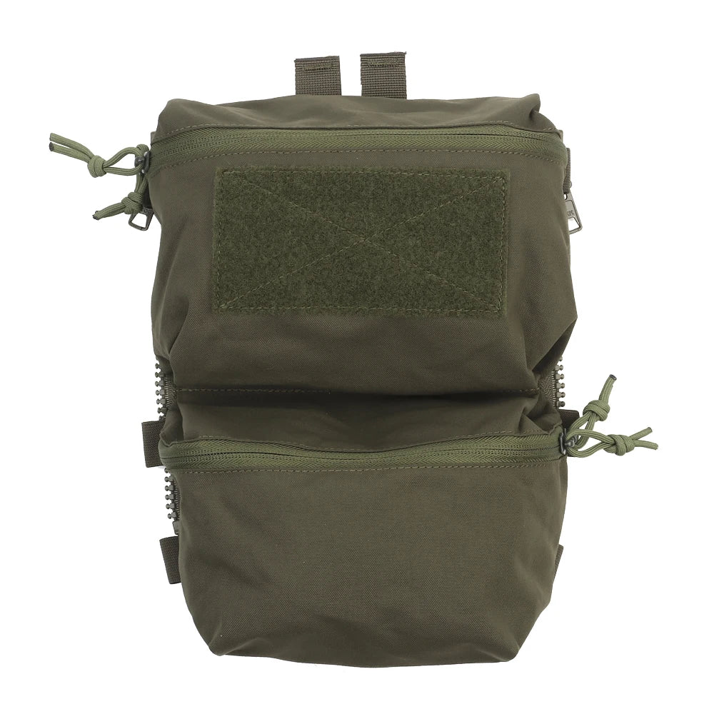 Tactical FCPC V5 Back Panel Double Bag Sundries Pouch General Purpose Pockets Ferro Style Vest Plate Carrier Accessories
