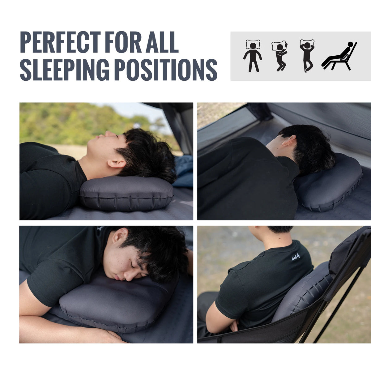 OneTigris Airdream Camping Pillow Portable Ultralight Inflatable Sleeping Neck Pillows for Travel Backpacking Hiking Trip