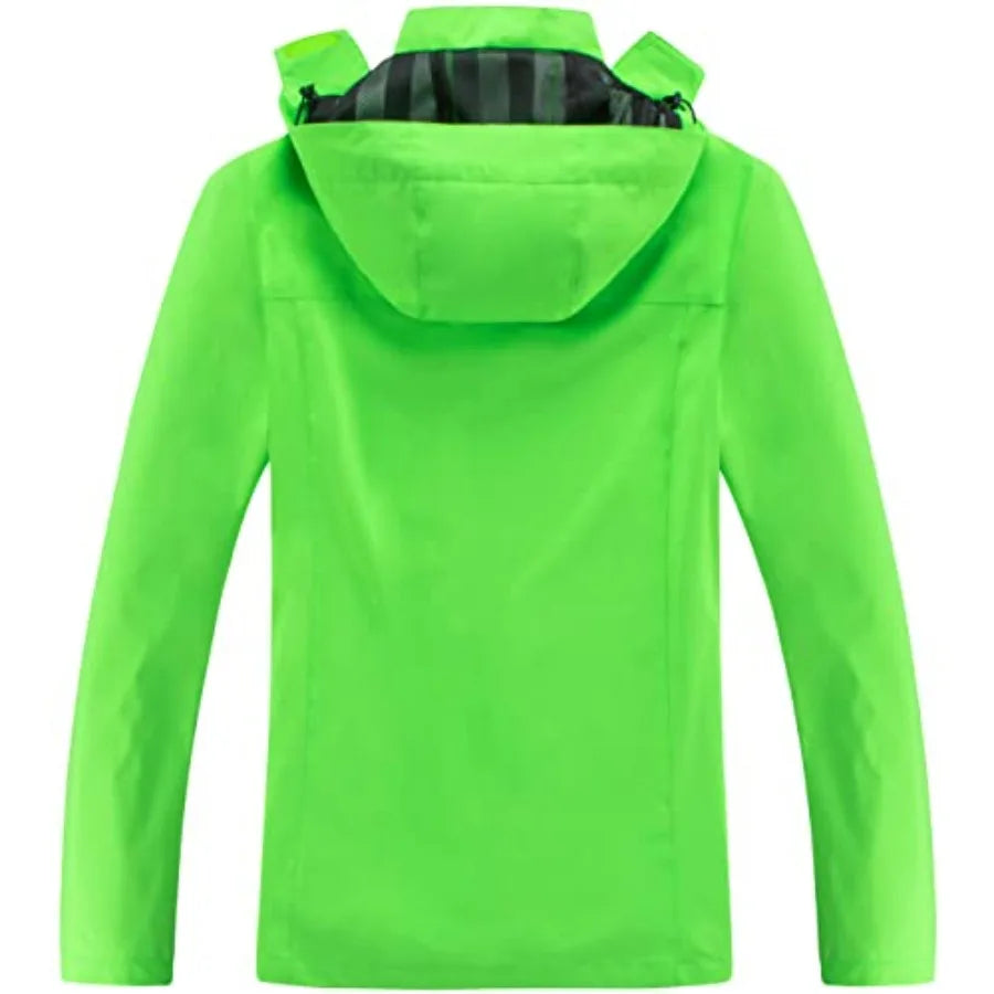 OTU Women's Lightweight Waterproof Hooded Outdoor Rain Jacket