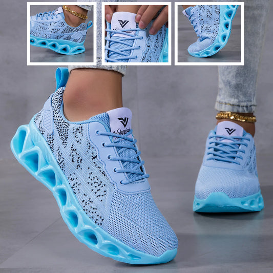 Lightweight Breathable Mesh Sneakers With Non Slip Shock Absorbing Soles