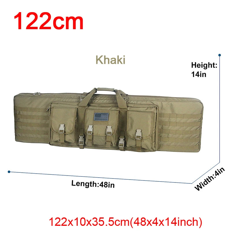 LQARMY Tactical Double Rifle Case With Molle Hunting Backpack