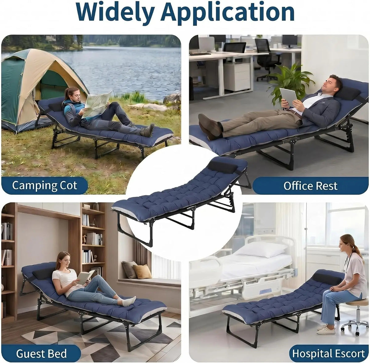 Garvee Foldable Camping Cot for Adults with Mattress