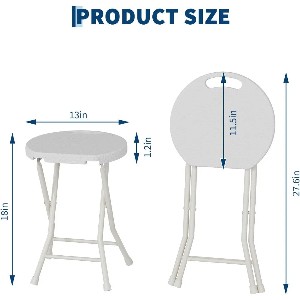 600Lbs Capacity Portable Folding Stool with Handle,Lightweight Camping Chair 18 Inch Foldable Seat for Fishing Hiking Travel Outdoor & Indoor Use Non Slip