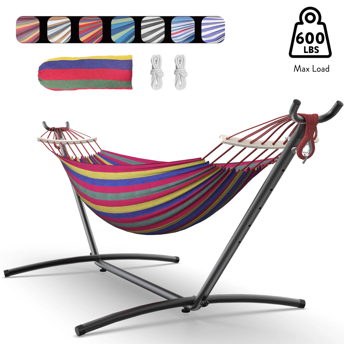 Gyroor Heavy Duty Adjustable Stand Mounted Hammock For Relaxation