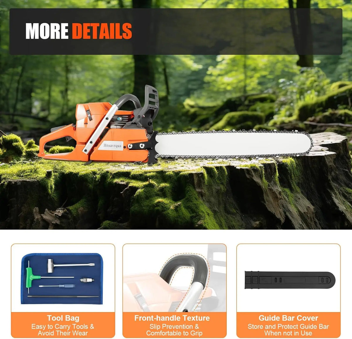 Premium 2 Stroke Gas Powered Chainsaw For Efficient Wood Pruning