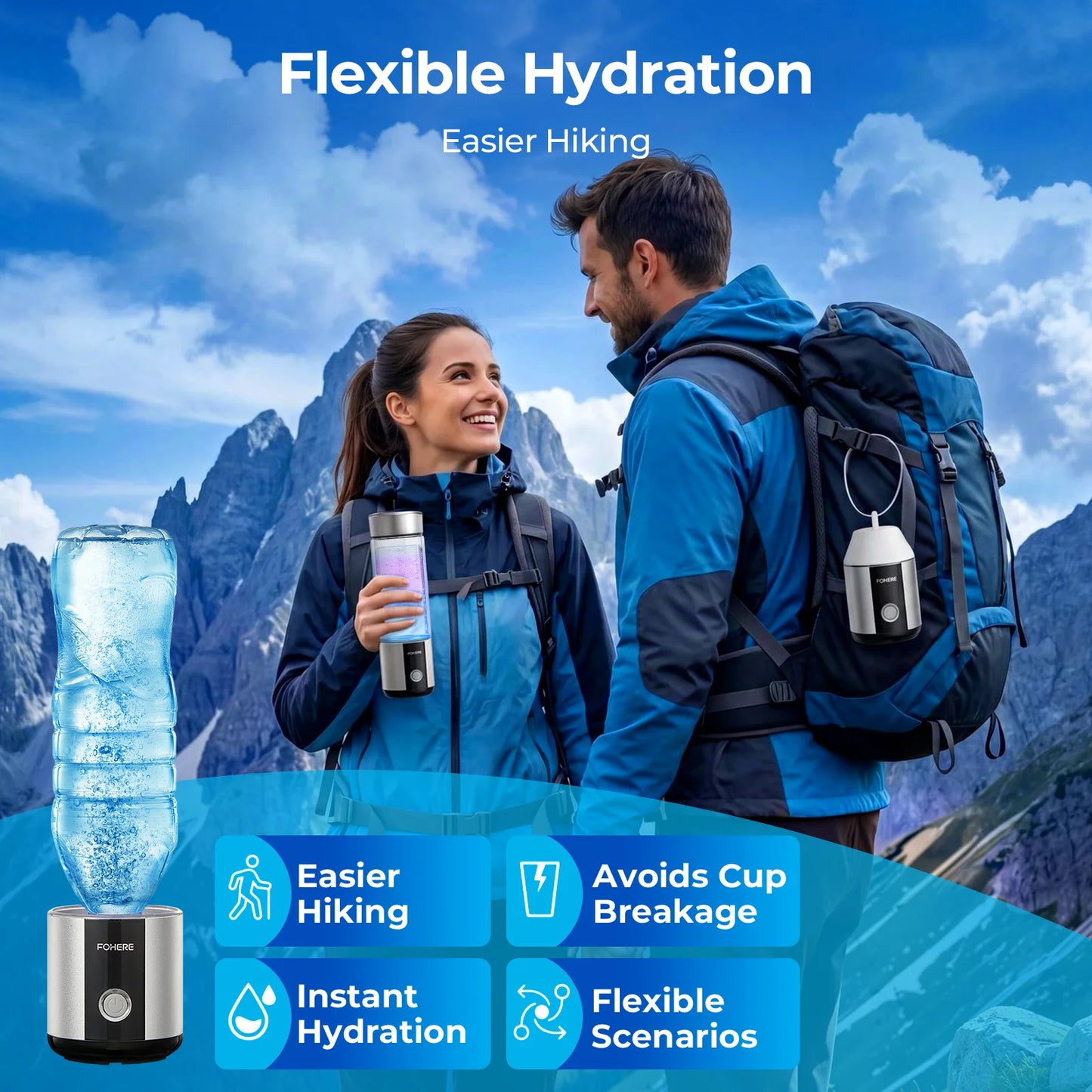 Portable Hydrogen Water Bottle With Advanced Water Generation Technology