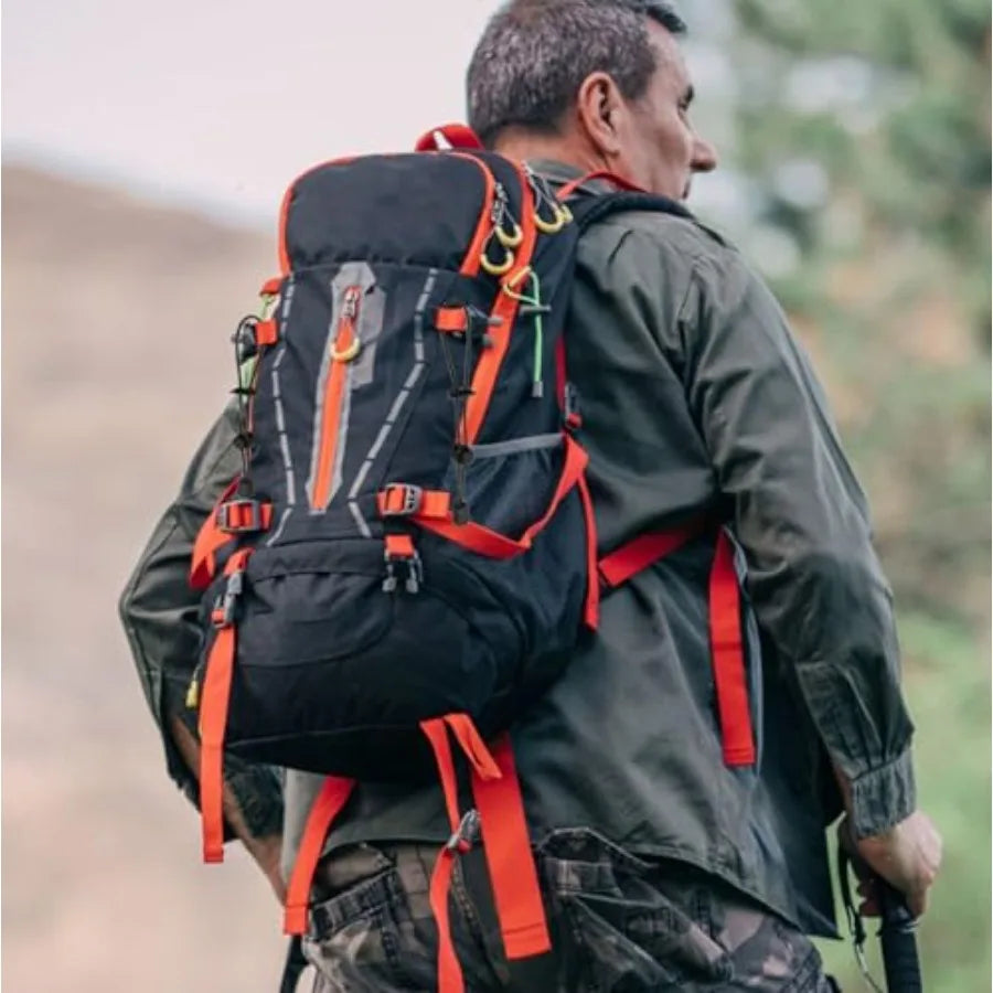Adjustable Trekking Pole Backpack Bungee Strap Holders for Hiking Packs