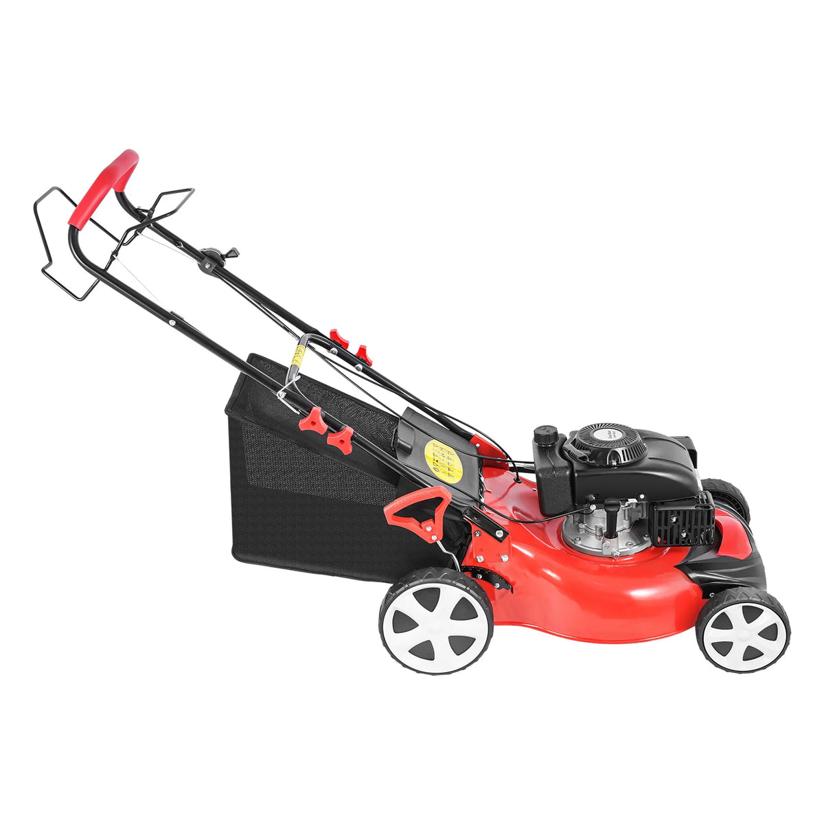 Self-Propelled Gas Lawn Mower 140cc 4-Stroke OHV Engine 20in Cutting Width 8-Height Adjustable 60L Grass Catcher