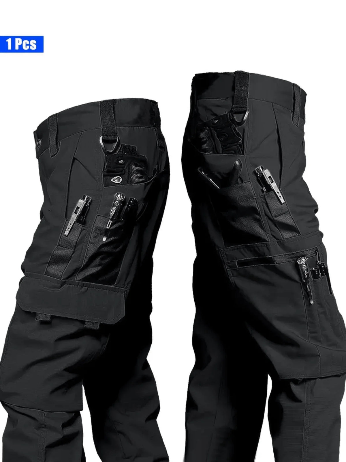 Men's Heavy Duty Tactical Cargo Pants - Multi-Pocket Workwear - Non-Stretch Fabric, Suitable For Outdoor Activities And Hiking