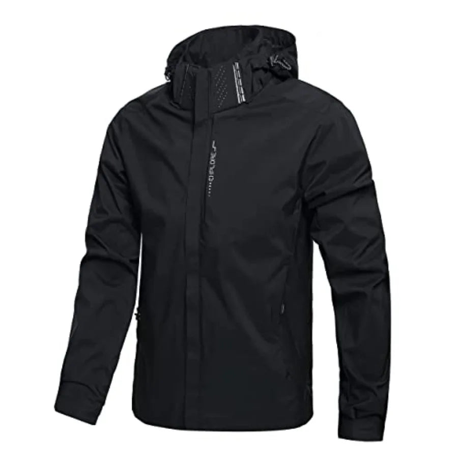 Lightweight Waterproof Hooded Rain Jacket For Hiking And Outdoor Use