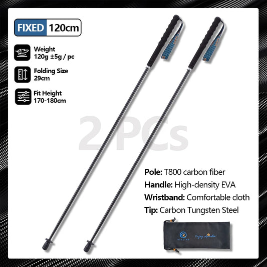Local+ Carbon City Walking Running Sticks Lightweight T800 Carbon Fiber Collapsible Telescopic Pole Hiking Cane Trekking Poles