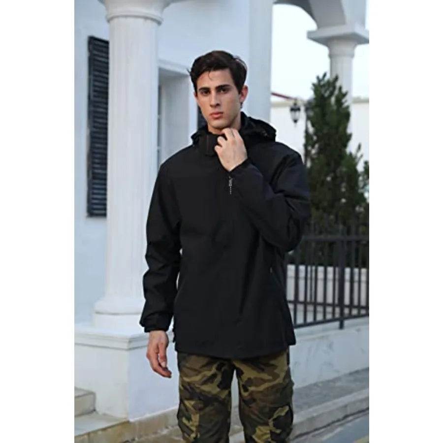 Lightweight Waterproof Hooded Rain Jacket For Hiking And Outdoor Use