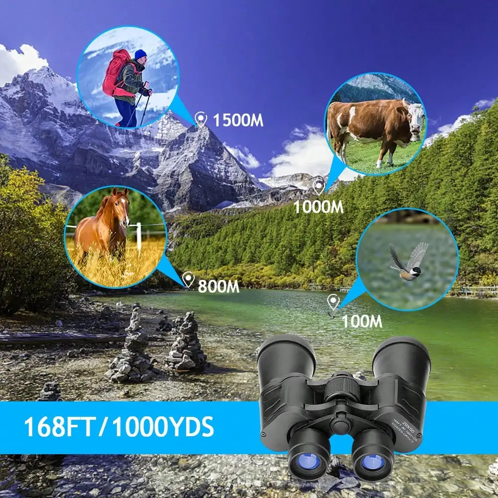 180x100 High Power Binoculars For Adults & Kids – Professional 10x50 HD Optics With BAK4 Prisms | All-Optical Glass Lenses For Bird Watching, Hunting, Outdoor Sports, Concerts & Stargazing