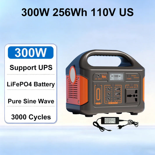 GaiaRay Portable LiFePO4 Power Station for Camping and Emergencies