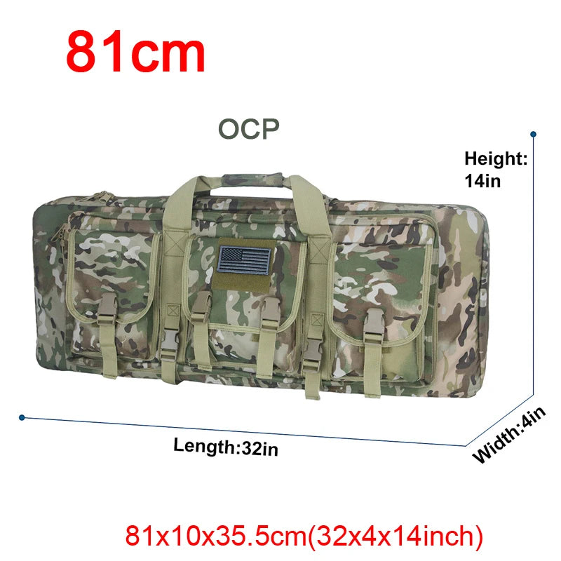 LQARMY Tactical Double Rifle Case With Molle Hunting Backpack