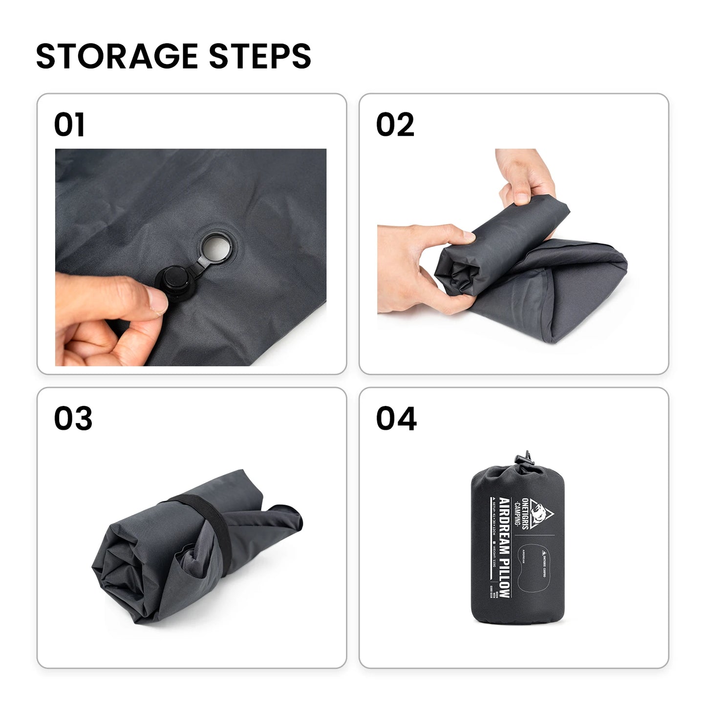 OneTigris Airdream Camping Pillow Portable Ultralight Inflatable Sleeping Neck Pillows for Travel Backpacking Hiking Trip