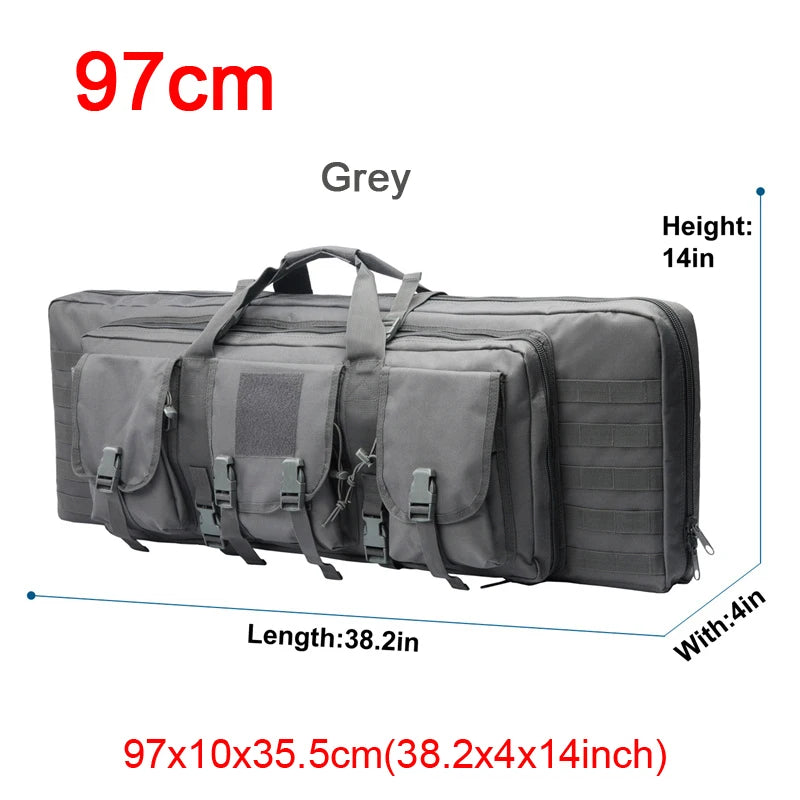 LQARMY Tactical Double Rifle Case With Molle Hunting Backpack