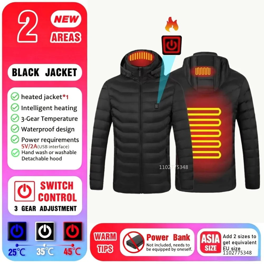 Men And Women Heated Thermal Winter Jacket For Outdoor Activities