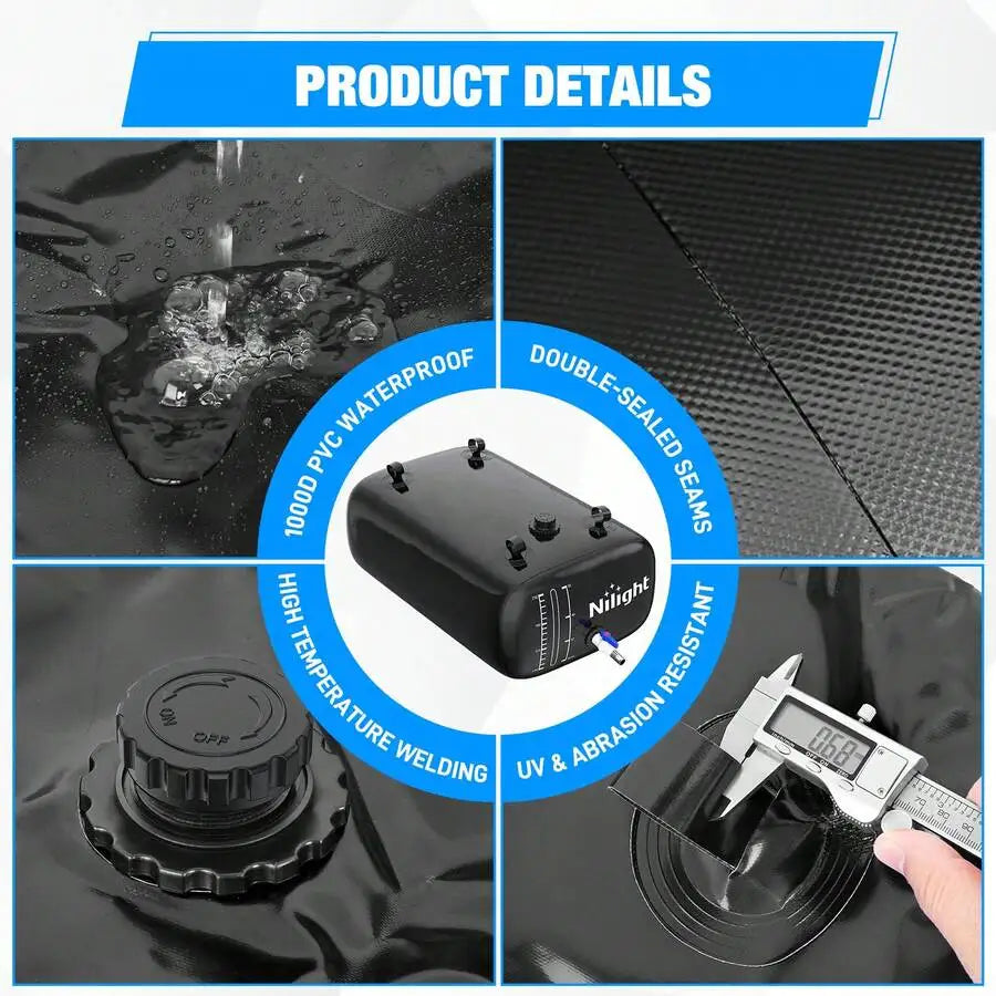 Nilight Collapsible Potable Water Storage Bladder Container