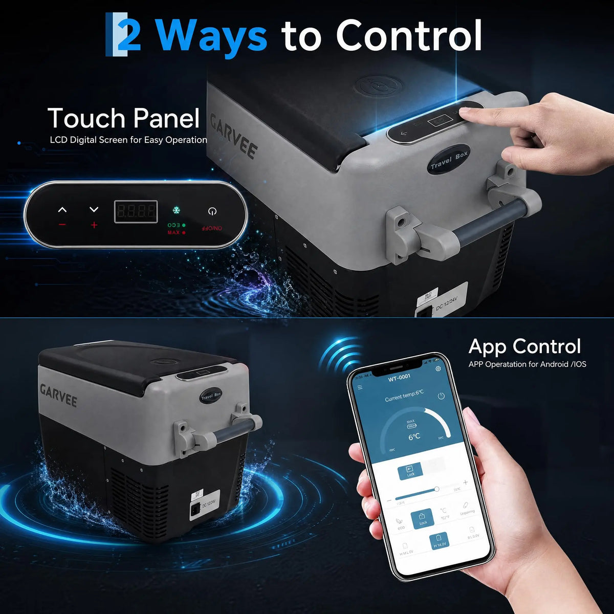 HiMISS Portable Dual Zone Car Refrigerator Freezer