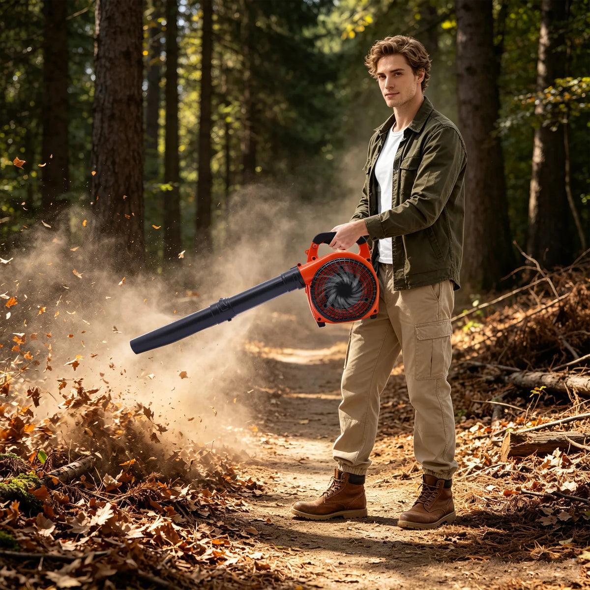 Portable Handheld Gas Powered Leaf Blower For Garden Cleaning