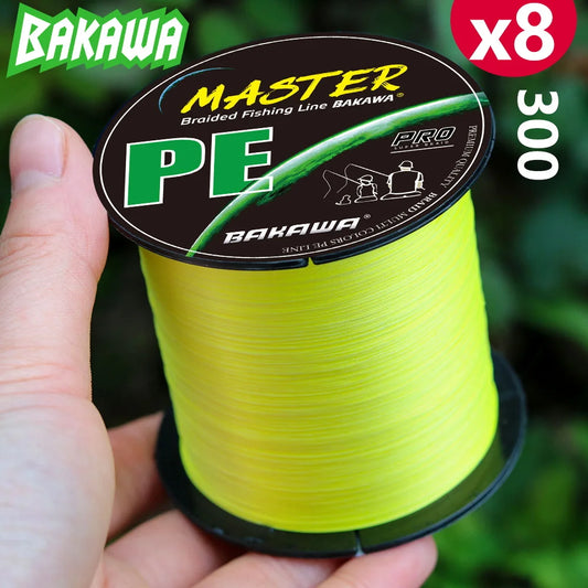 BAKAWA 8 Strands Fishing Line 300M ultifilament Braided PE Wire Super Durable Carp Fly Sea Saltwater Weave Extreme Tool