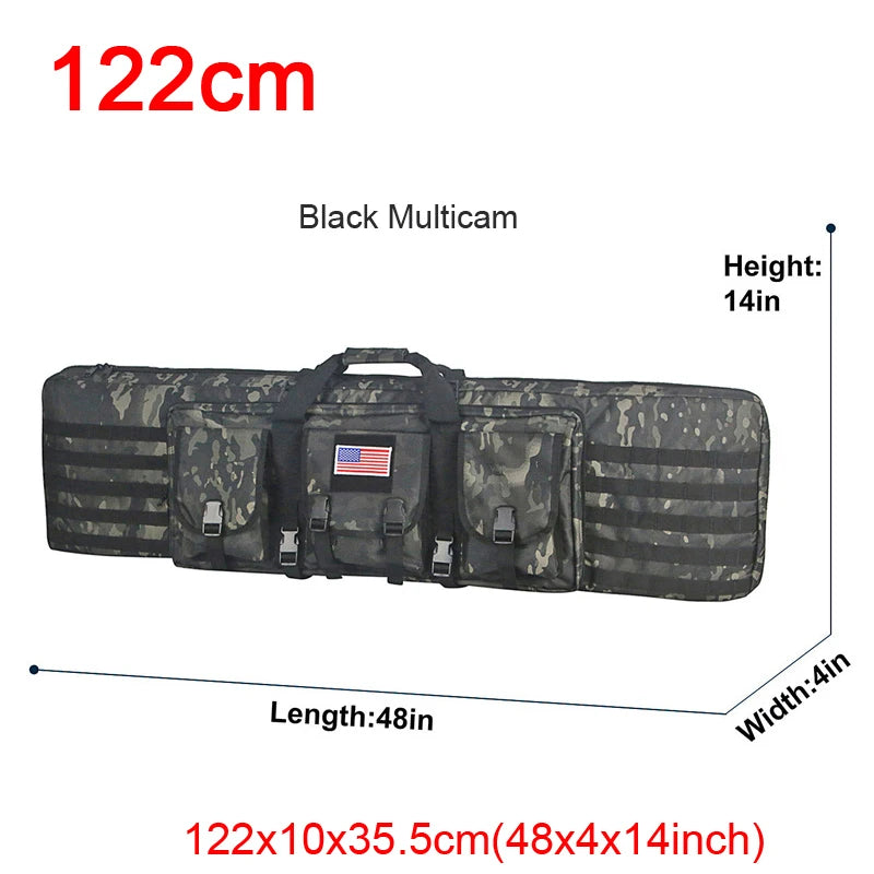 LQARMY Tactical Double Rifle Case With Molle Hunting Backpack