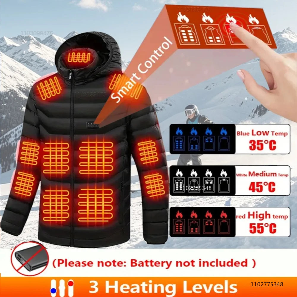 Men And Women Heated Thermal Winter Jacket For Outdoor Activities