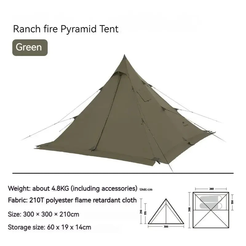 Naturehike Double Layer Camping Tent With Chimney Window