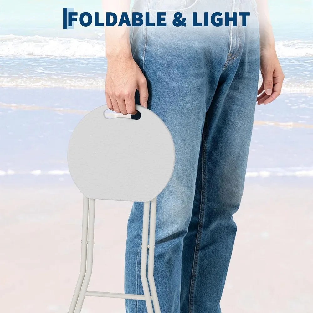 600Lbs Capacity Portable Folding Stool with Handle,Lightweight Camping Chair 18 Inch Foldable Seat for Fishing Hiking Travel Outdoor & Indoor Use Non Slip